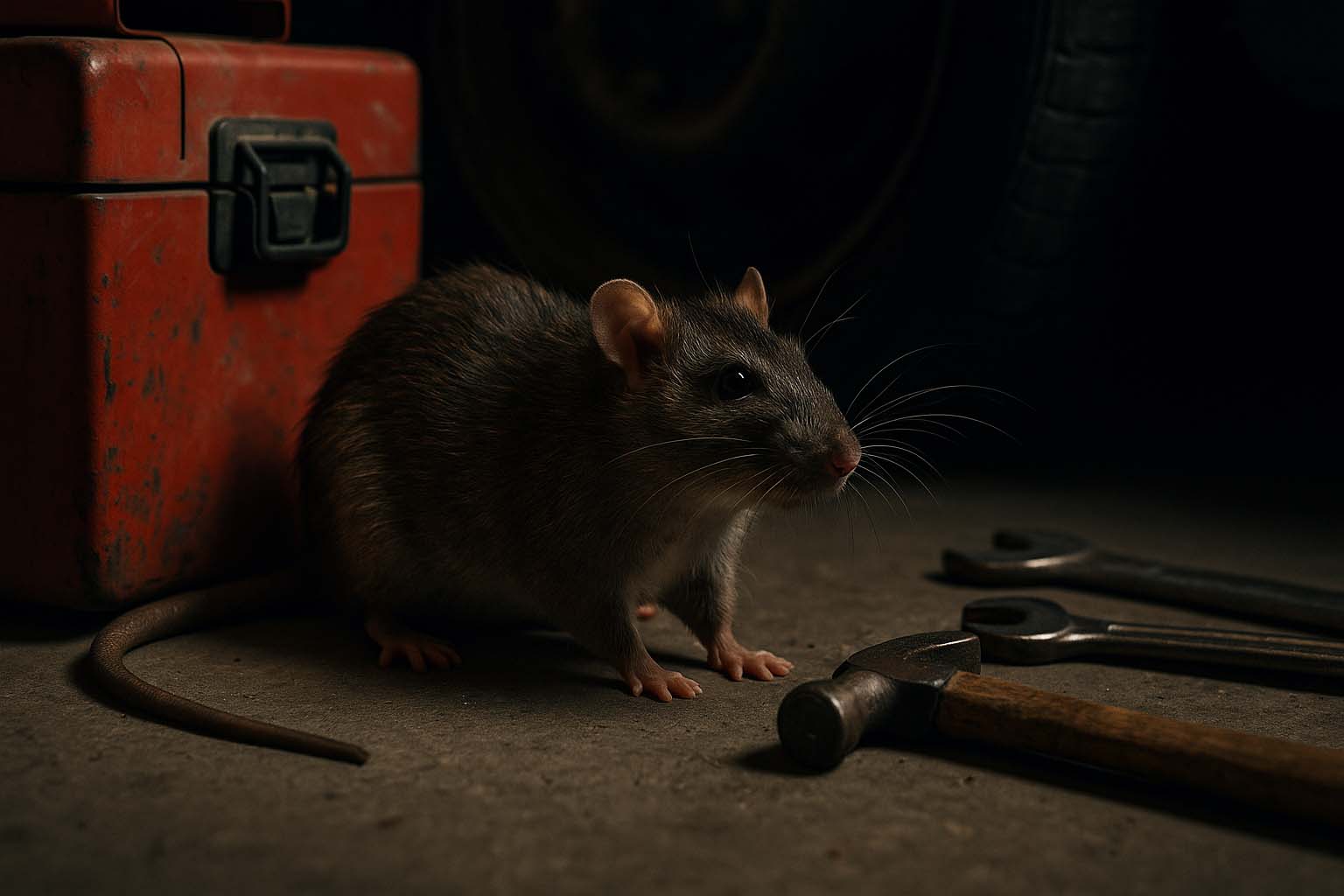 rat dans le garage