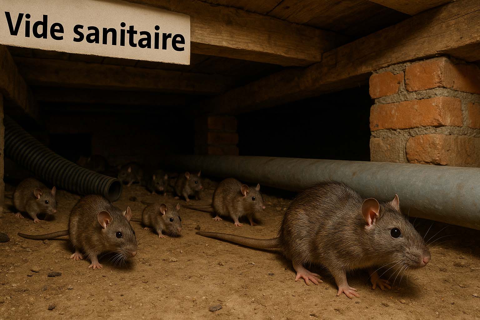 rat vide sanitaire